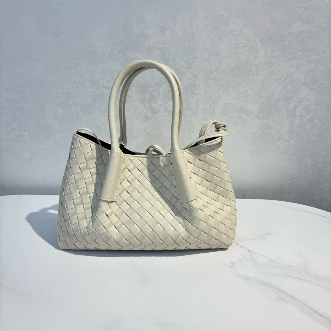 Intrecciato Weave Leather Tote Bag