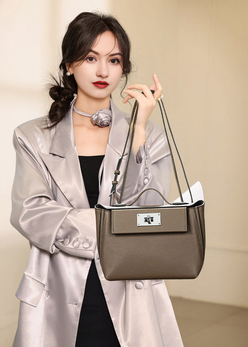 Leather Top Handle Bag