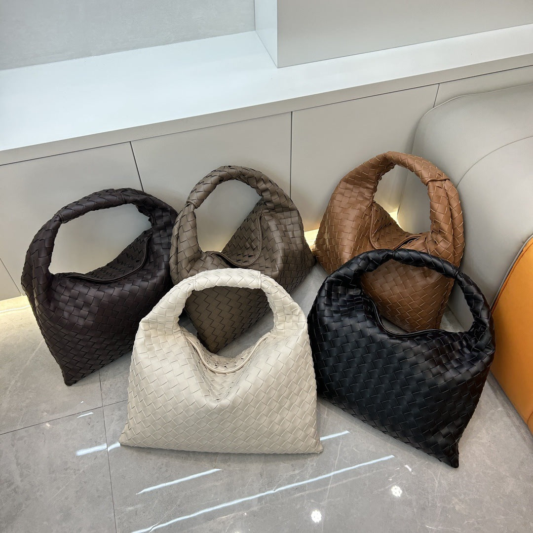 Intrecciato Weave Hobo Bag