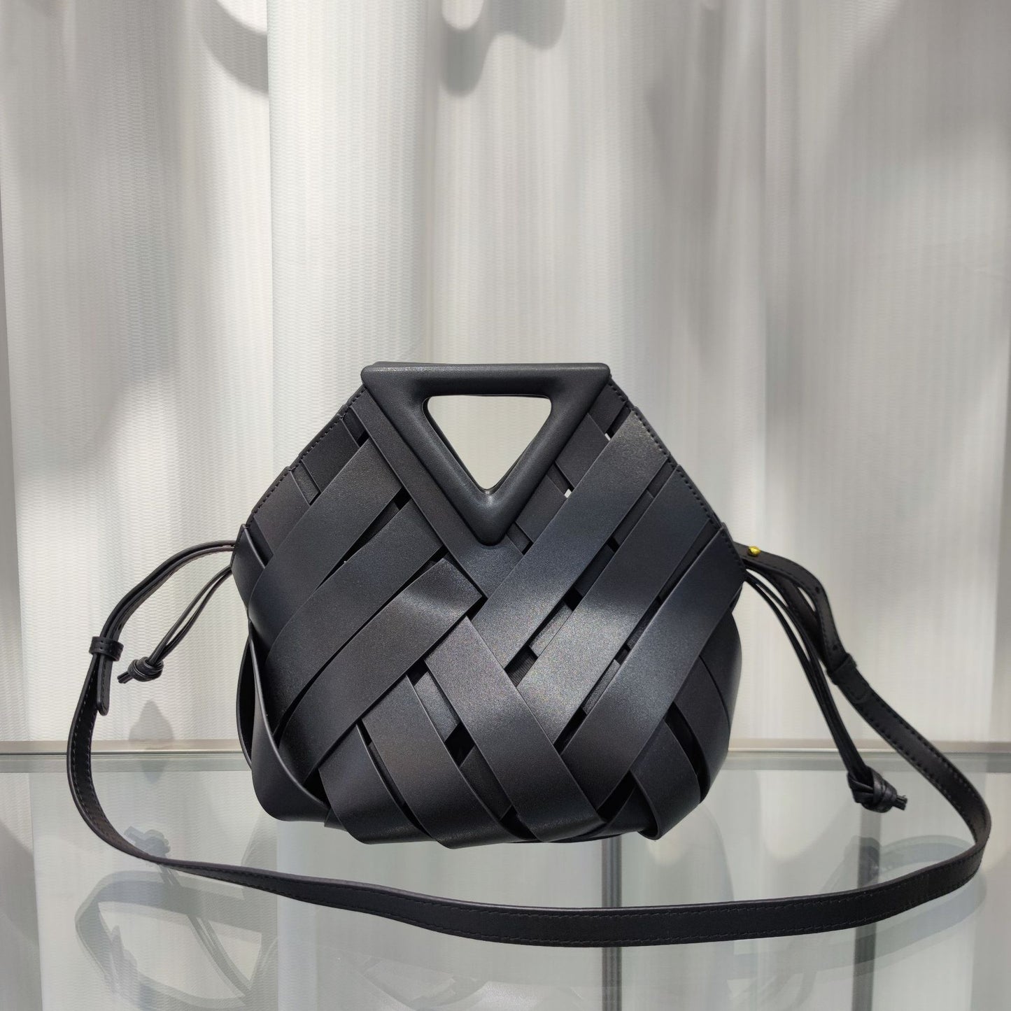 Leather Woven Handbag
