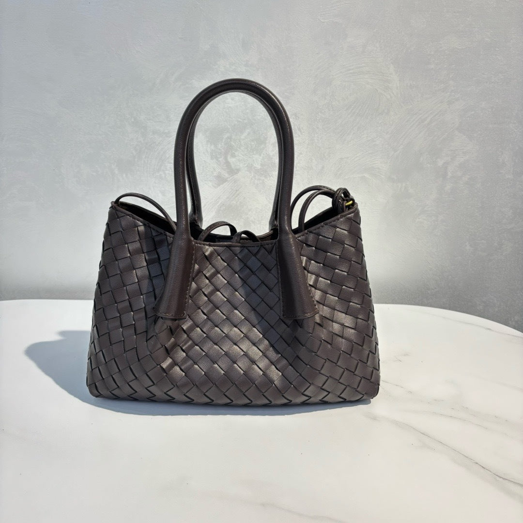 Intrecciato Weave Leather Tote Bag