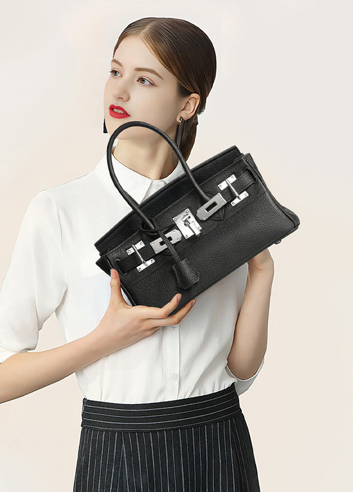 Leather Top Handle Bag