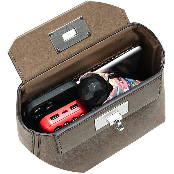 Leather Top Handle Bag