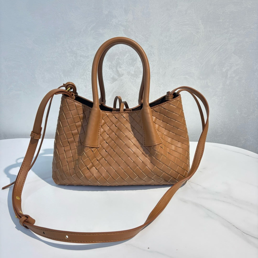 Intrecciato Weave Leather Tote Bag