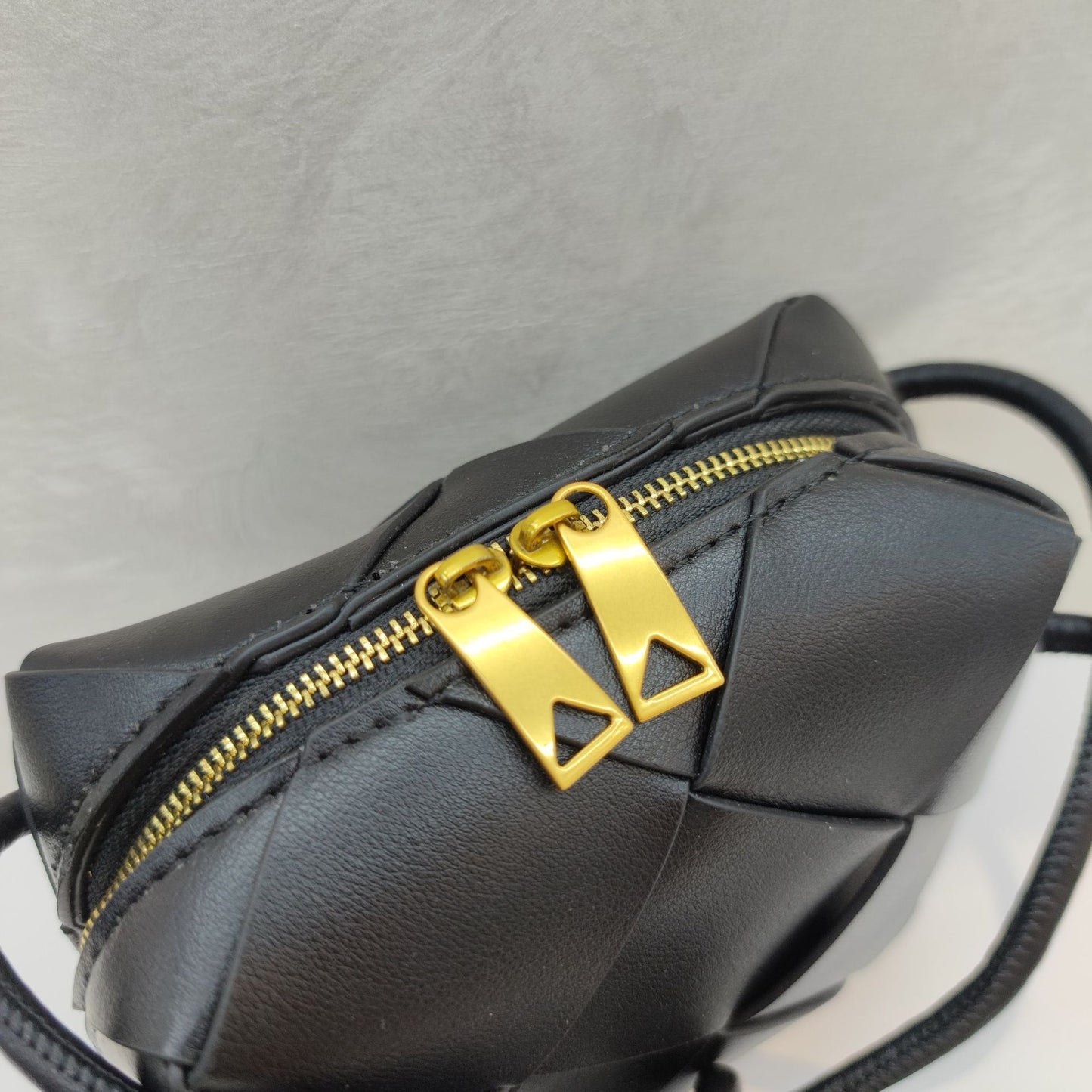 Woven Leather Camera Bag