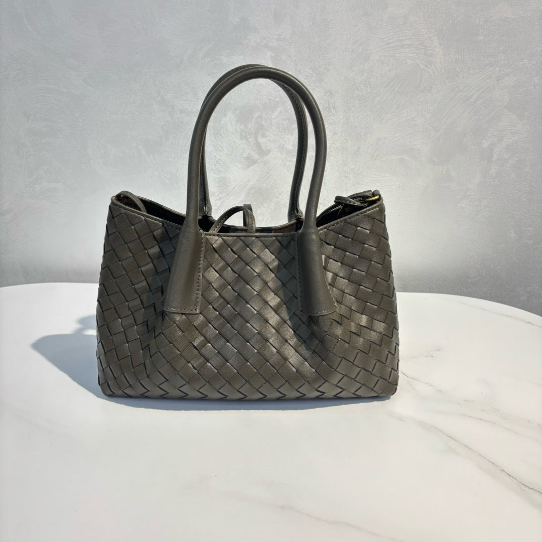 Intrecciato Weave Leather Tote Bag