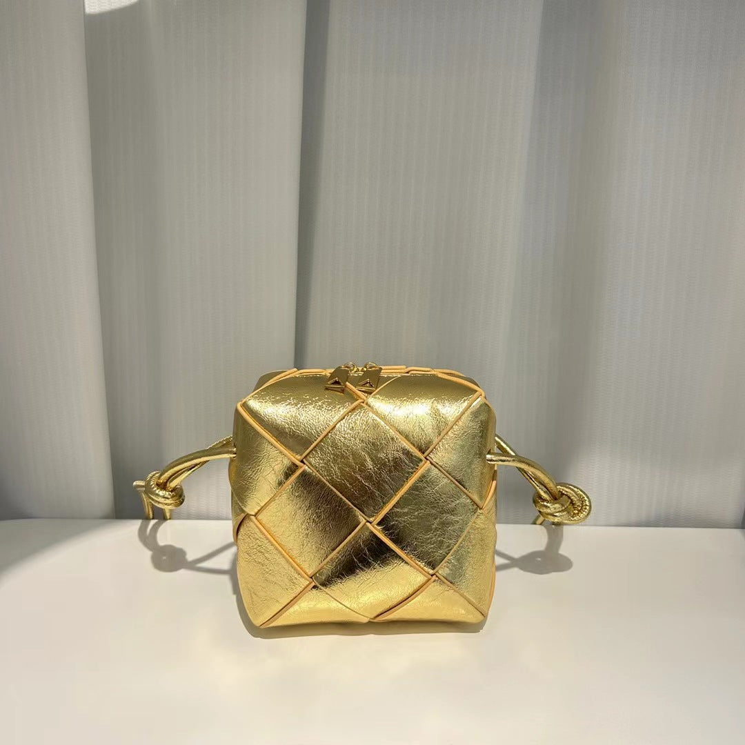 Woven Leather Camera Bag