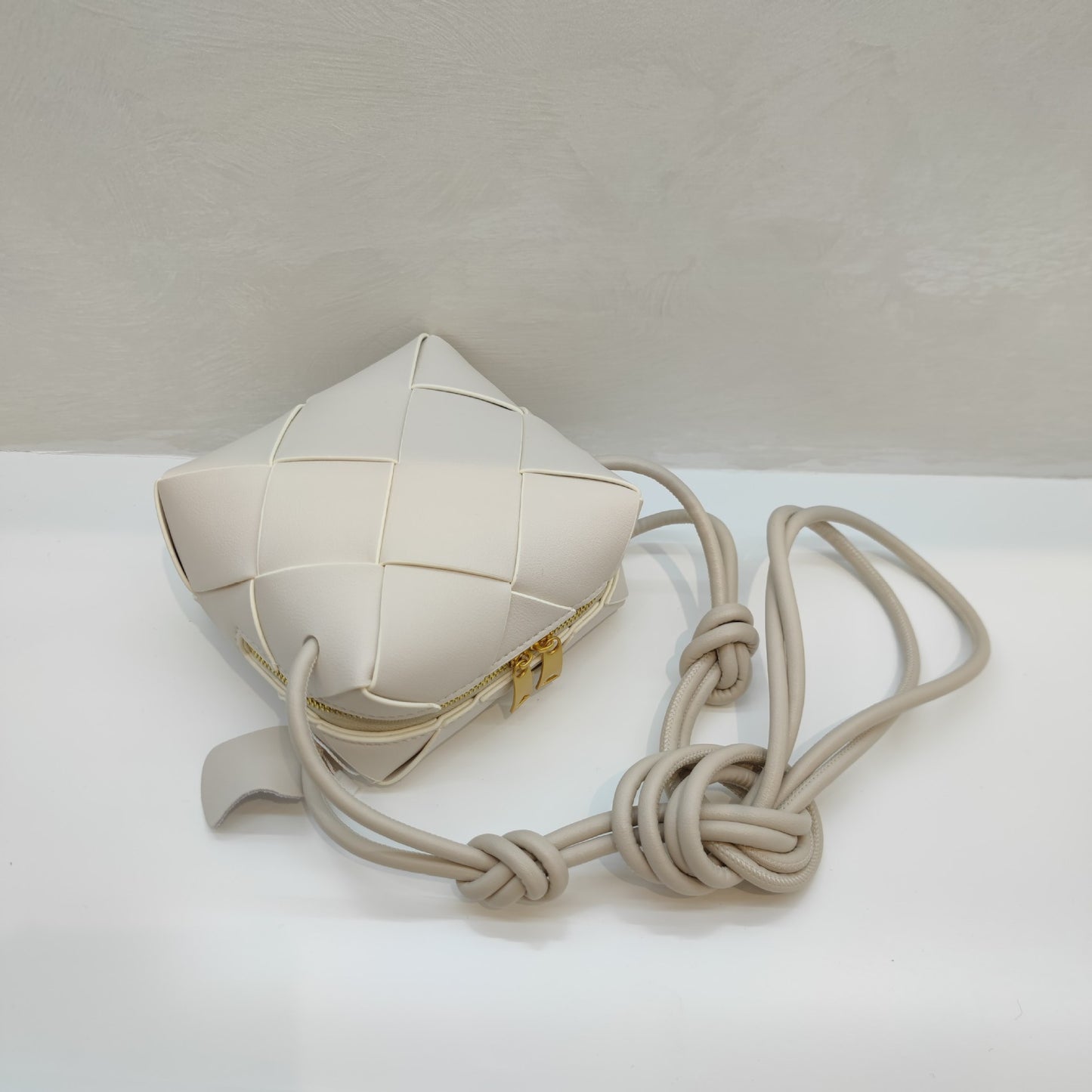 Woven Leather Camera Bag