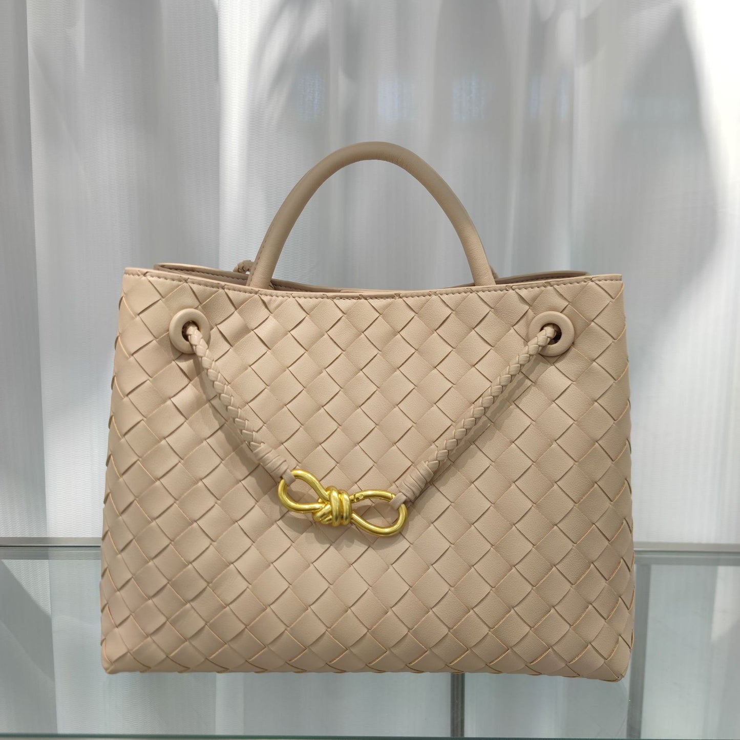 Intrecciato Weave Leather Bag