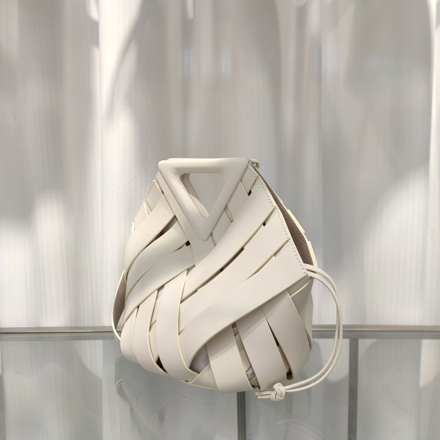 Leather Woven Handbag