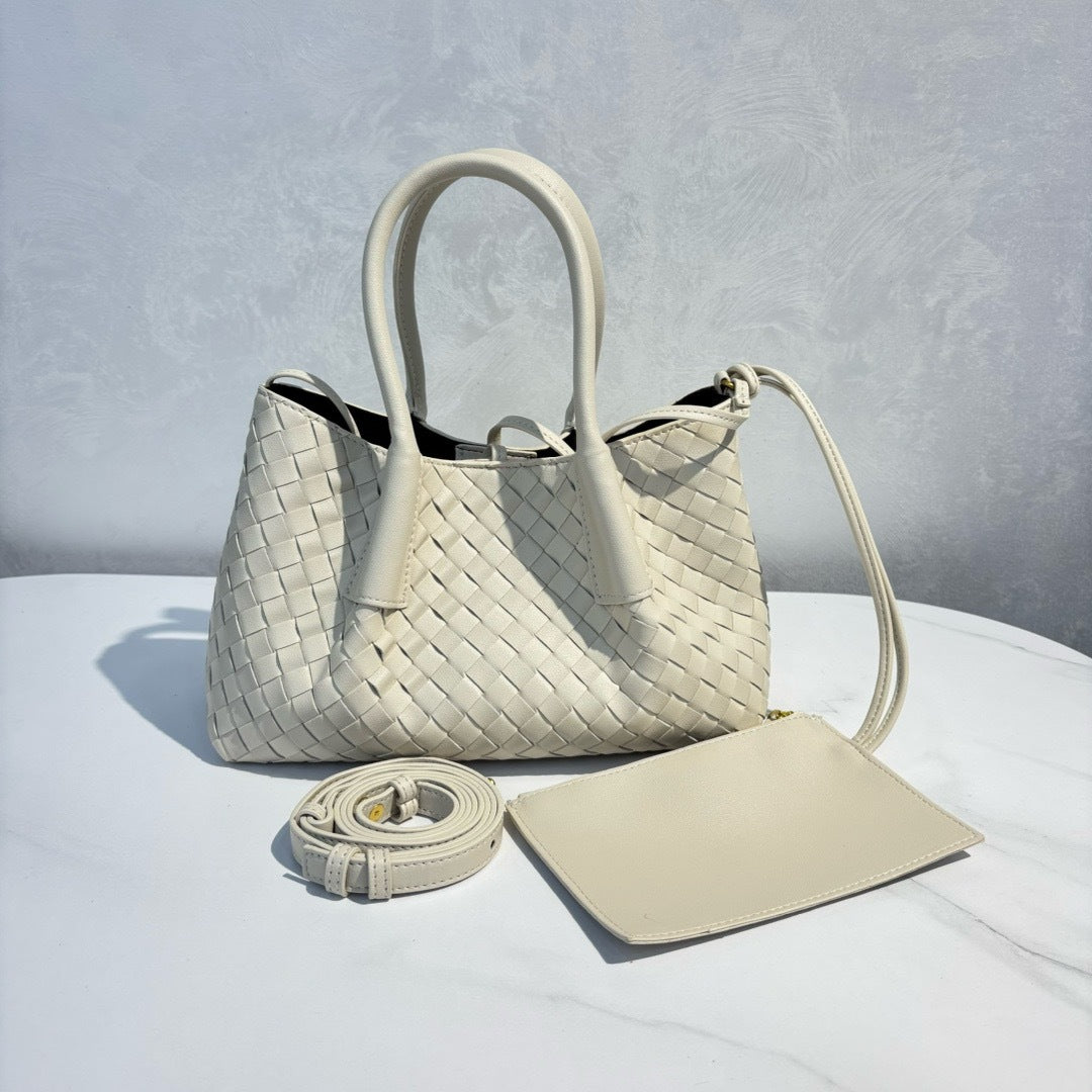 Intrecciato Weave Leather Tote Bag