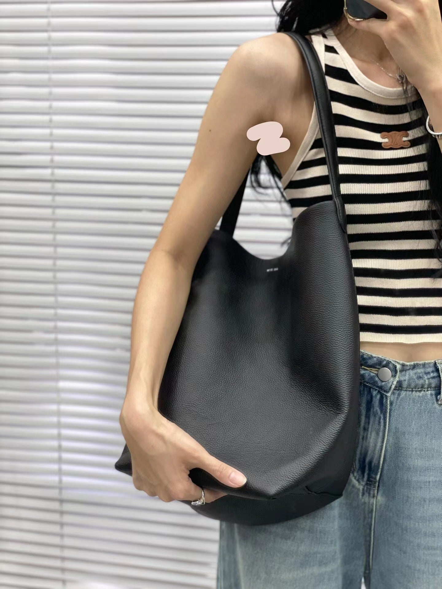 Leather Bucket Bag