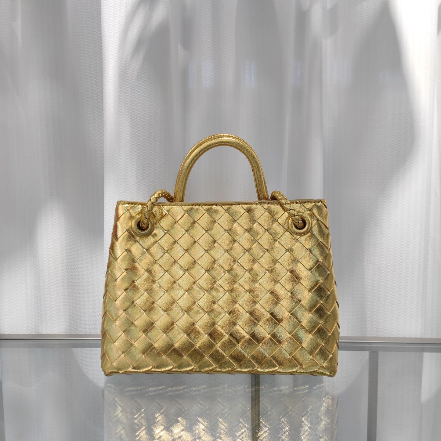 Intrecciato Weave Leather Bag