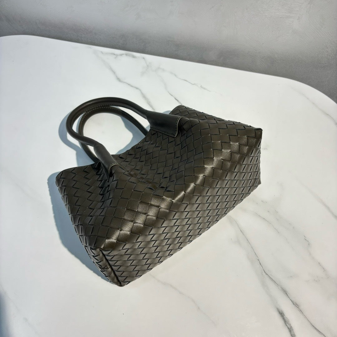 Intrecciato Weave Leather Tote Bag