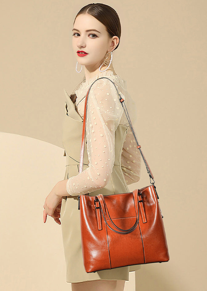 Retro Leather Tote Bag
