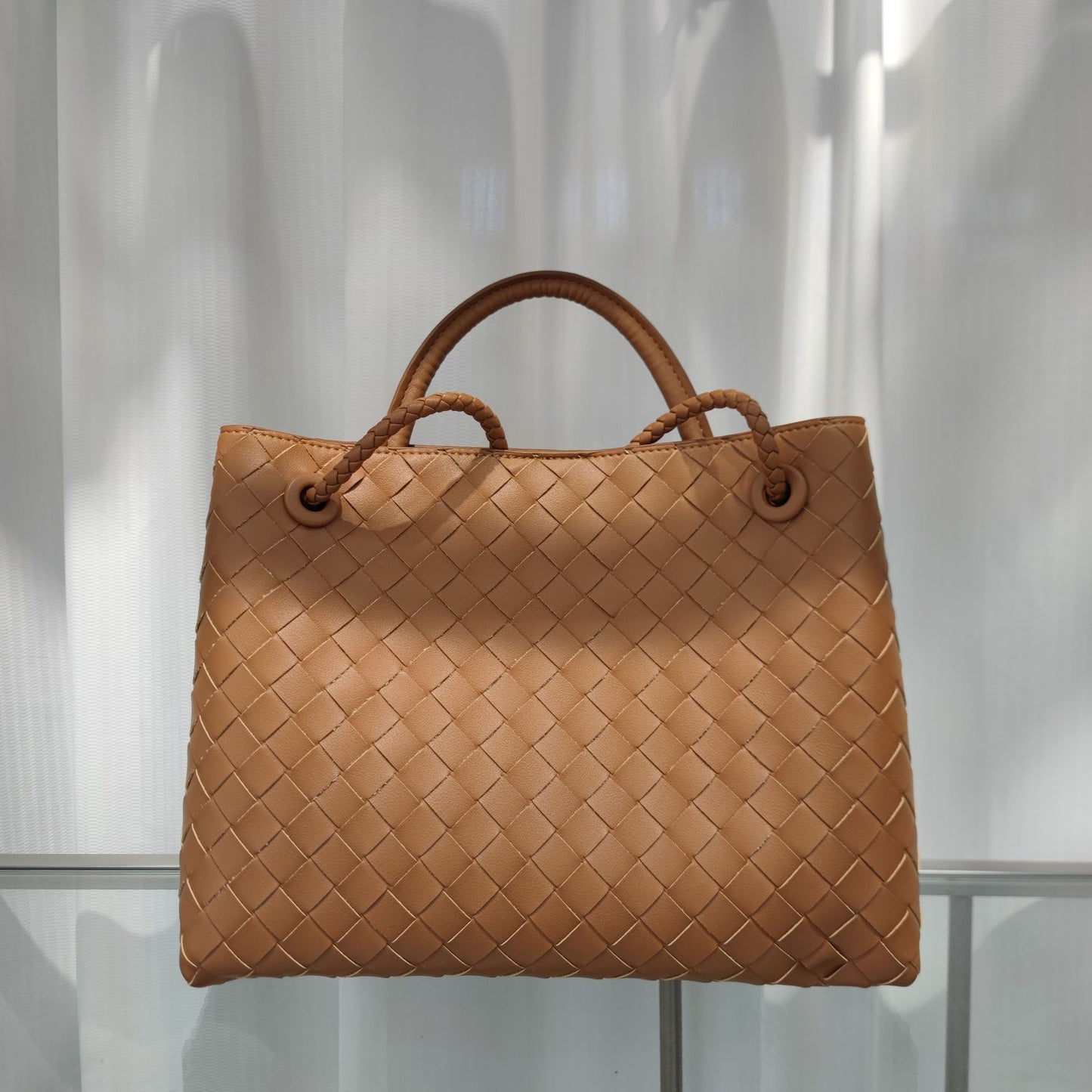 Intrecciato Weave Leather Bag