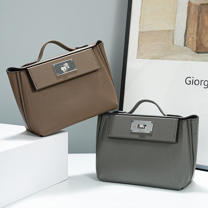 Leather Top Handle Bag
