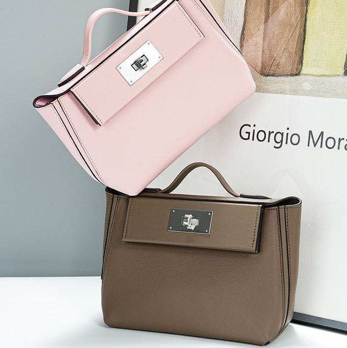 Leather Top Handle Bag