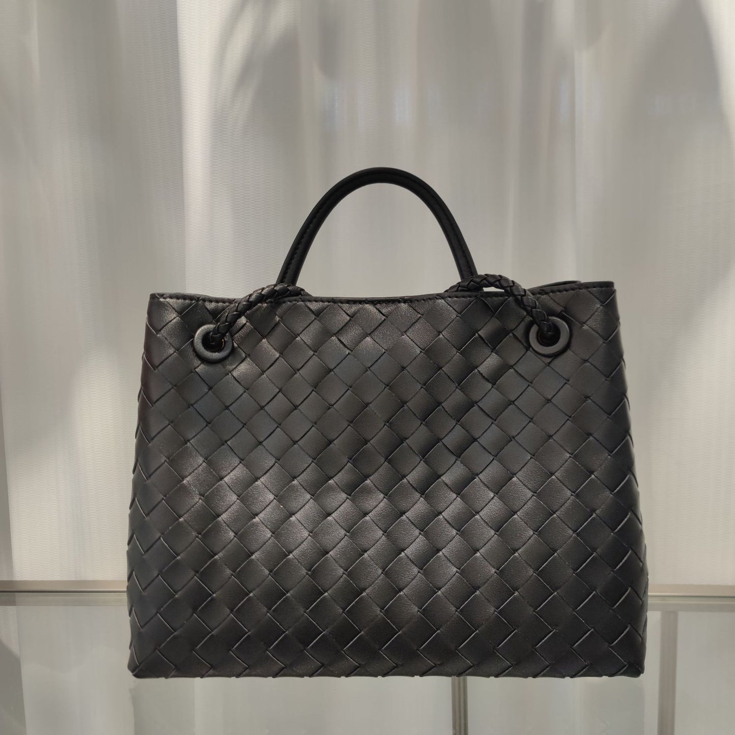 Intrecciato Weave Leather Bag