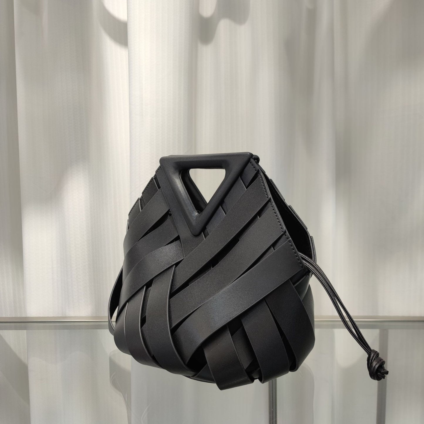 Leather Woven Handbag