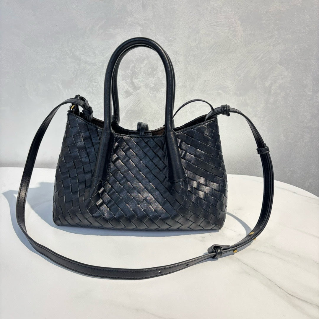 Intrecciato Weave Leather Tote Bag