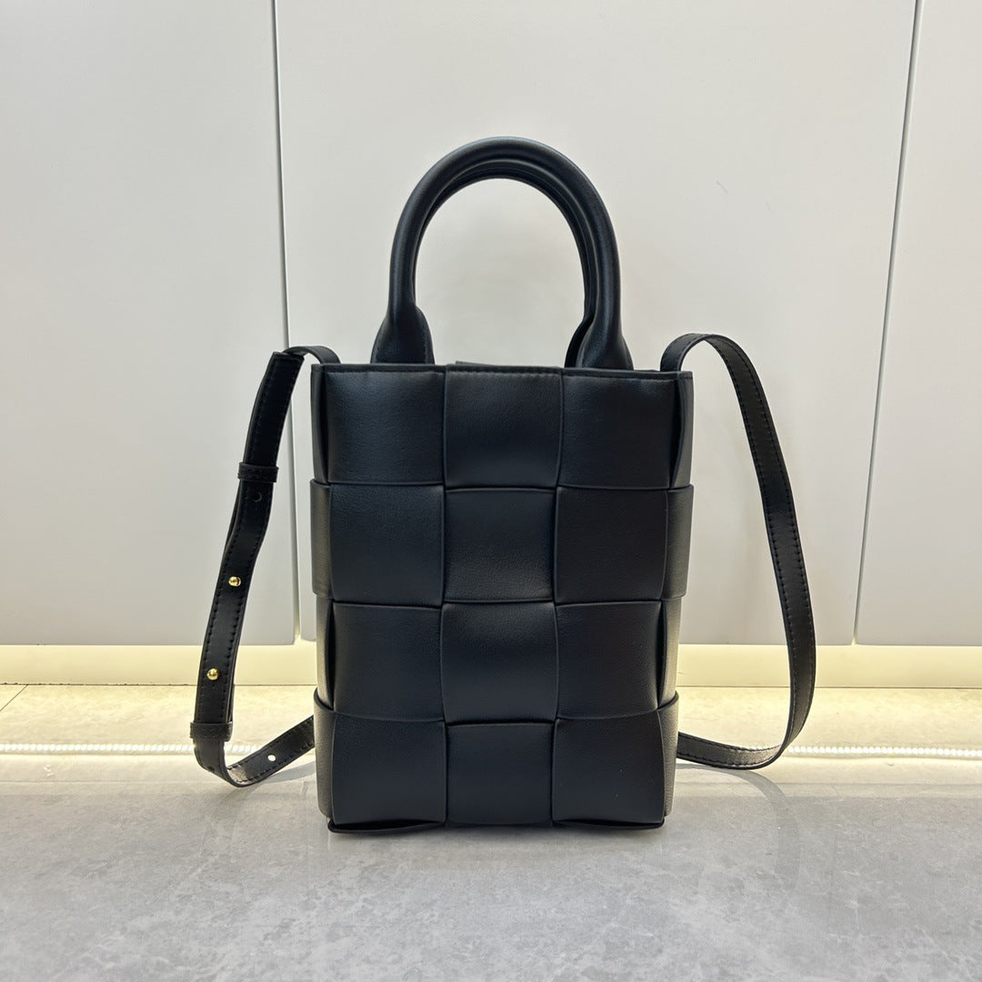 Intrecciato Weave Small Top Handle Bag