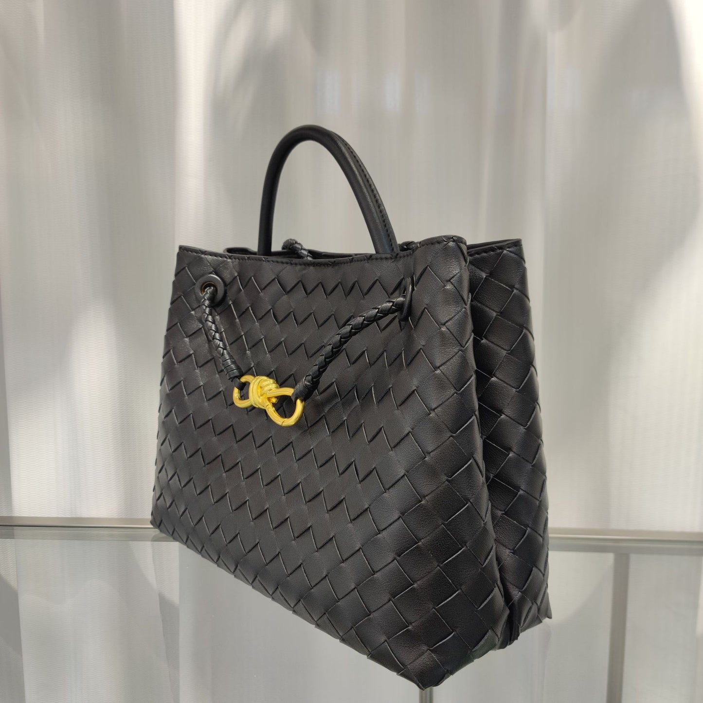 Intrecciato Weave Leather Bag