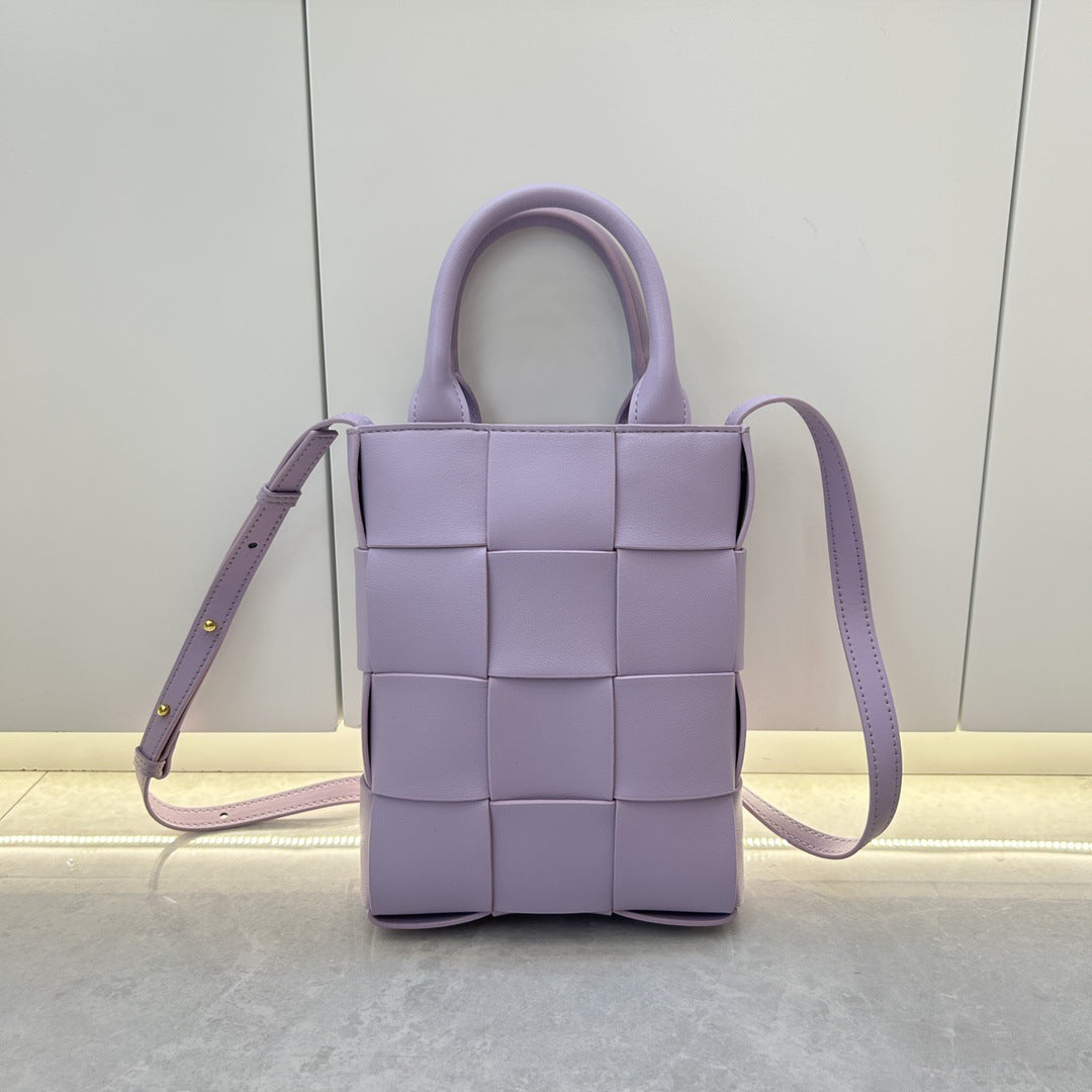 Intrecciato Weave Small Top Handle Bag