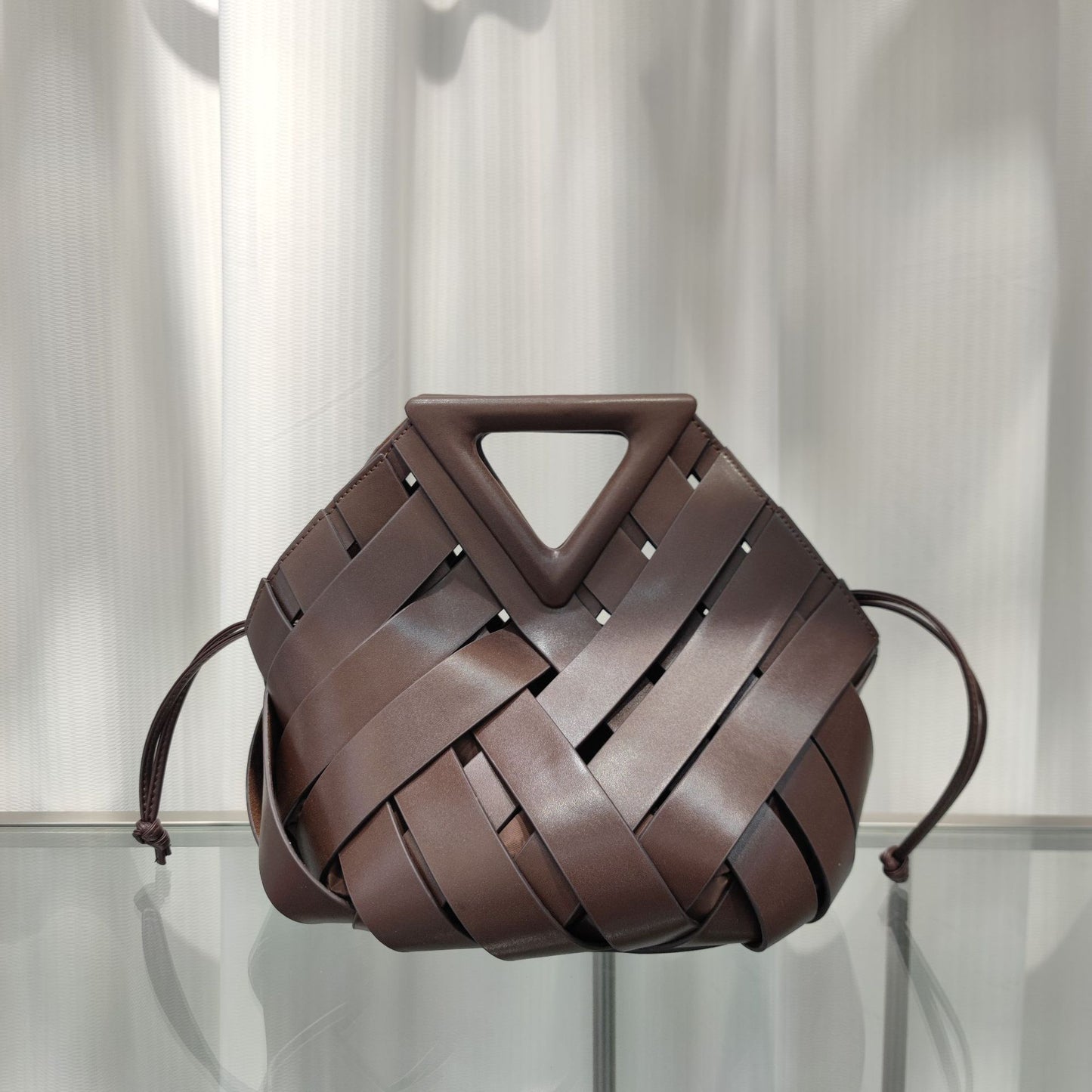 Leather Woven Handbag