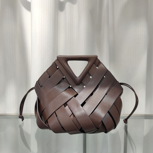 Leather Woven Handbag