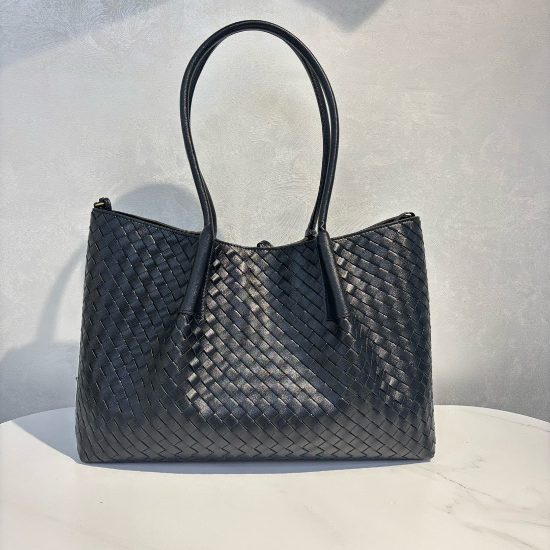 Intrecciato Weave Leather Tote Bag