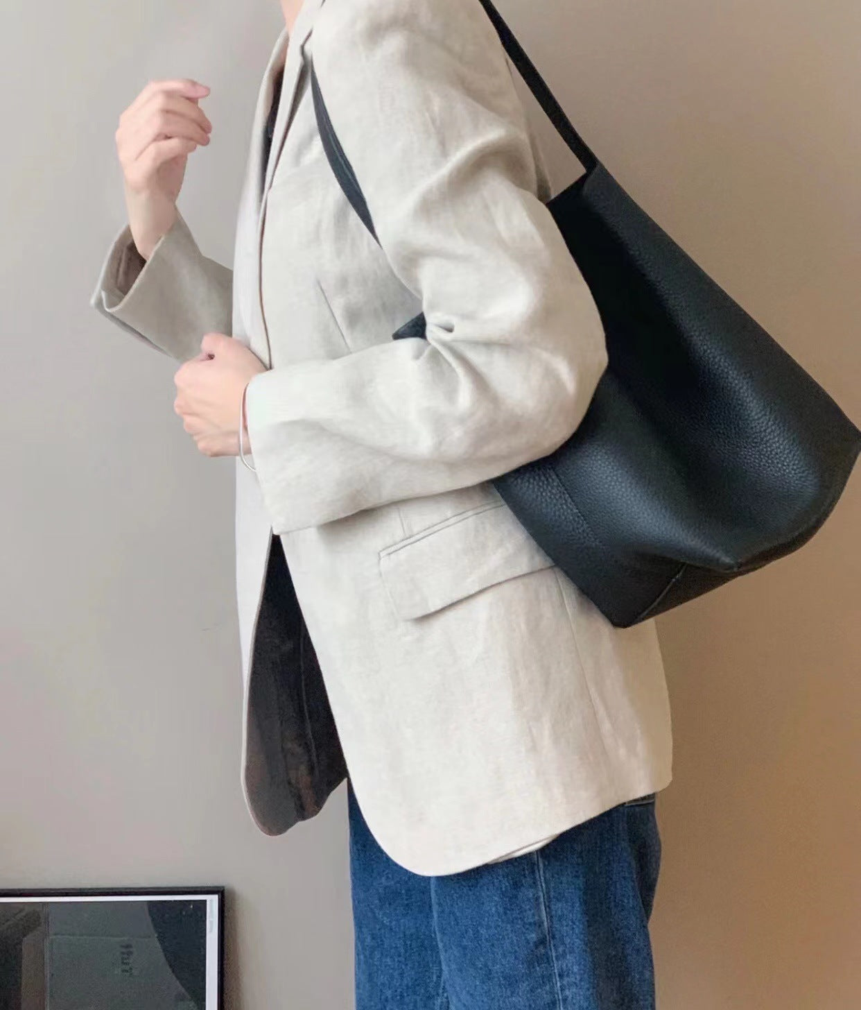 Leather Bucket Bag