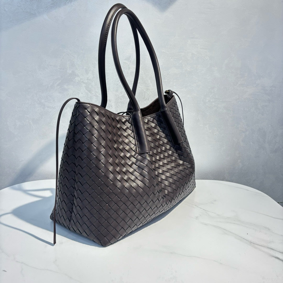 Intrecciato Weave Leather Tote Bag