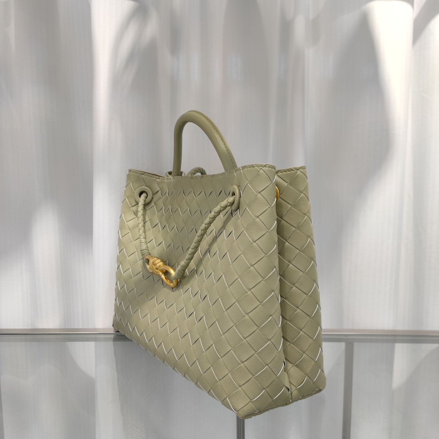 Intrecciato Weave Leather Bag