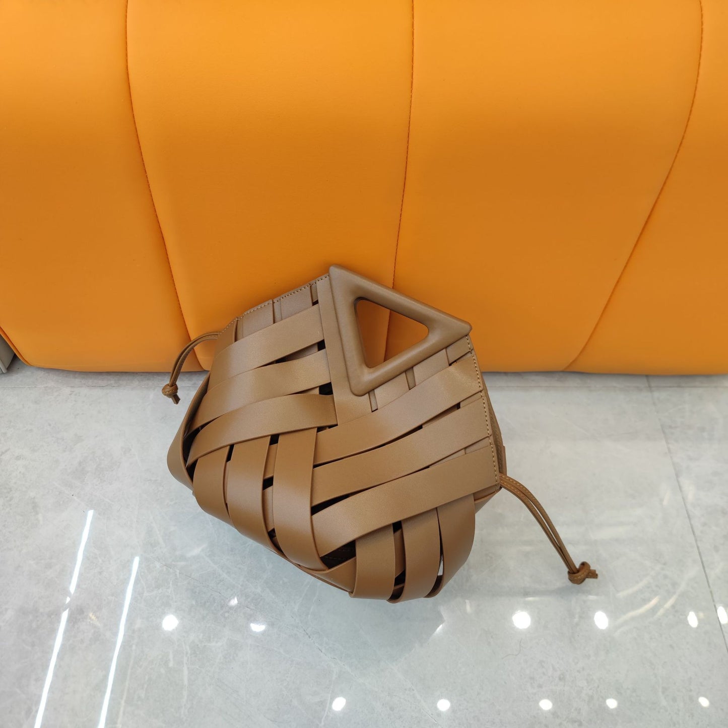 Leather Woven Handbag