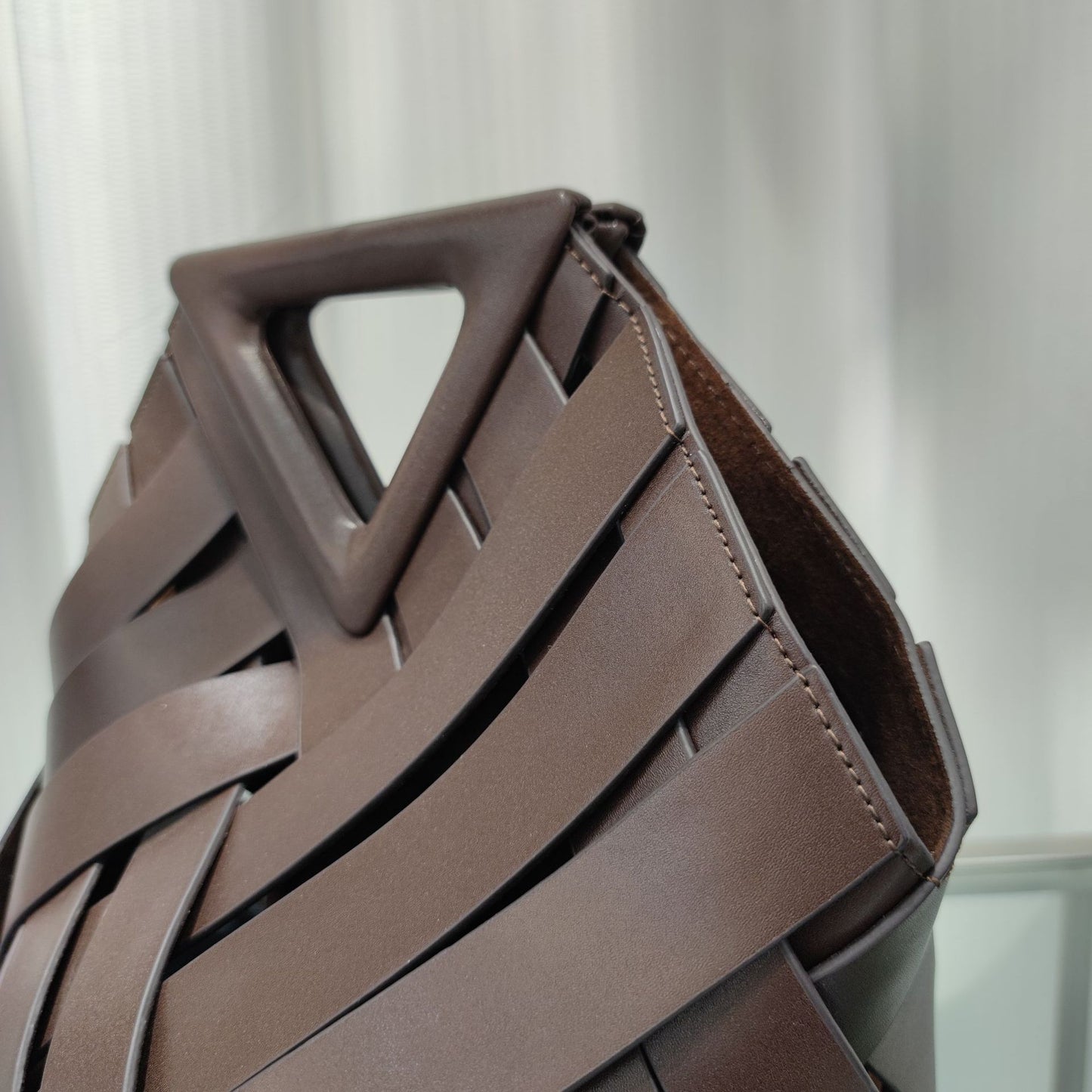 Leather Woven Handbag