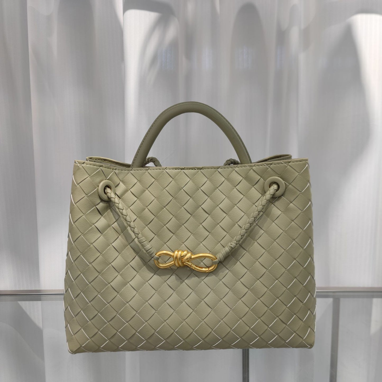 Intrecciato Weave Leather Bag