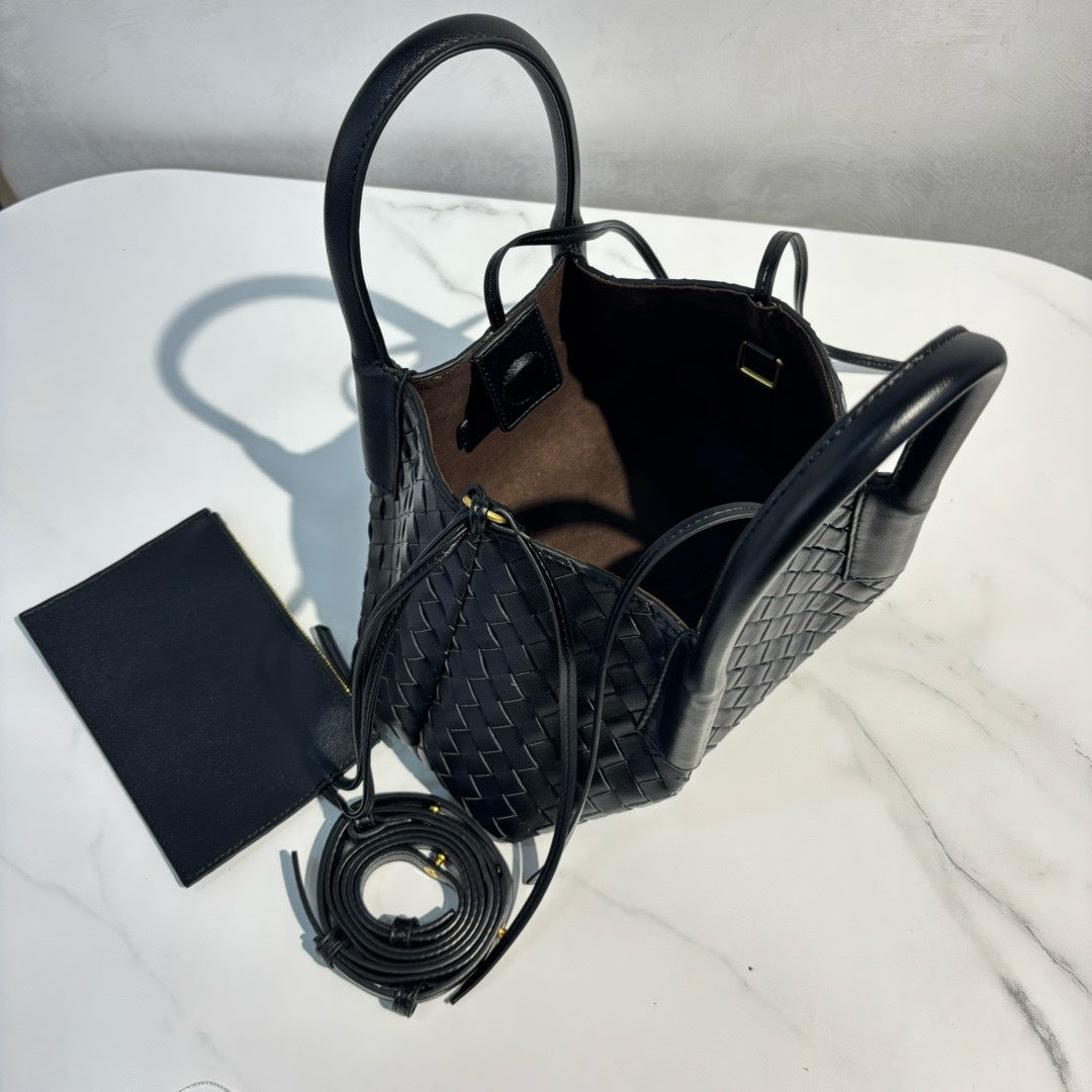 Intrecciato Weave Leather Tote Bag