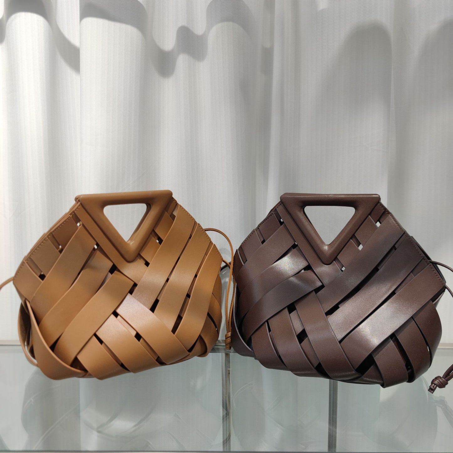 Leather Woven Handbag