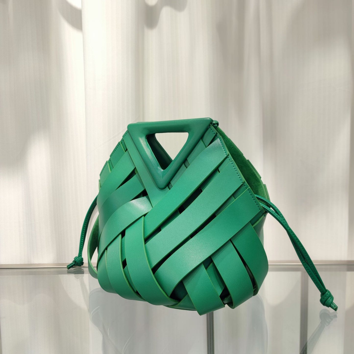 Leather Woven Handbag