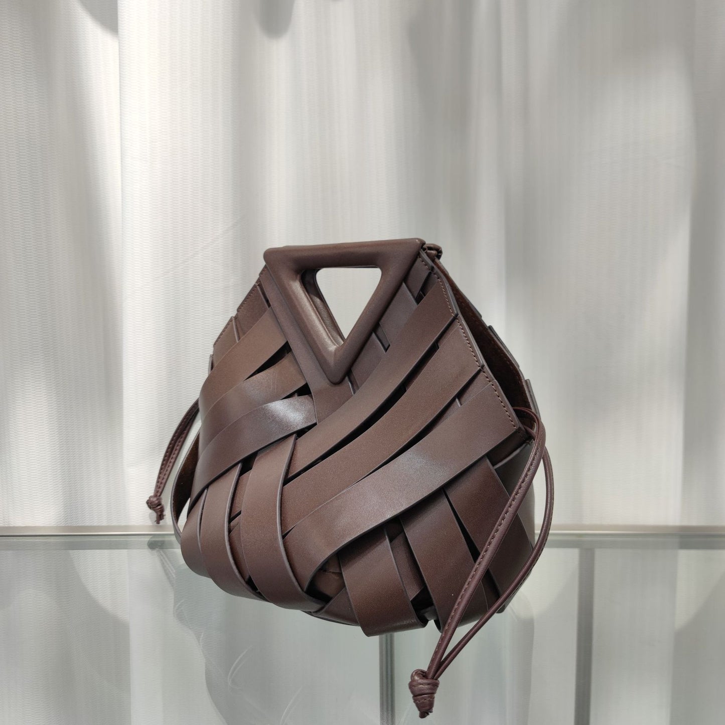 Leather Woven Handbag