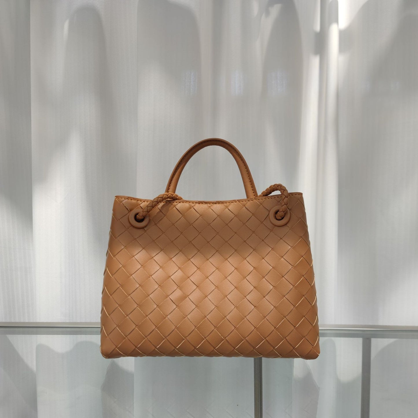 Intrecciato Weave Leather Bag