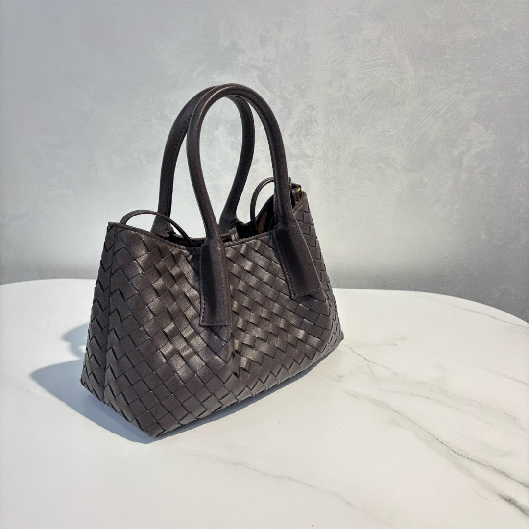 Intrecciato Weave Leather Tote Bag