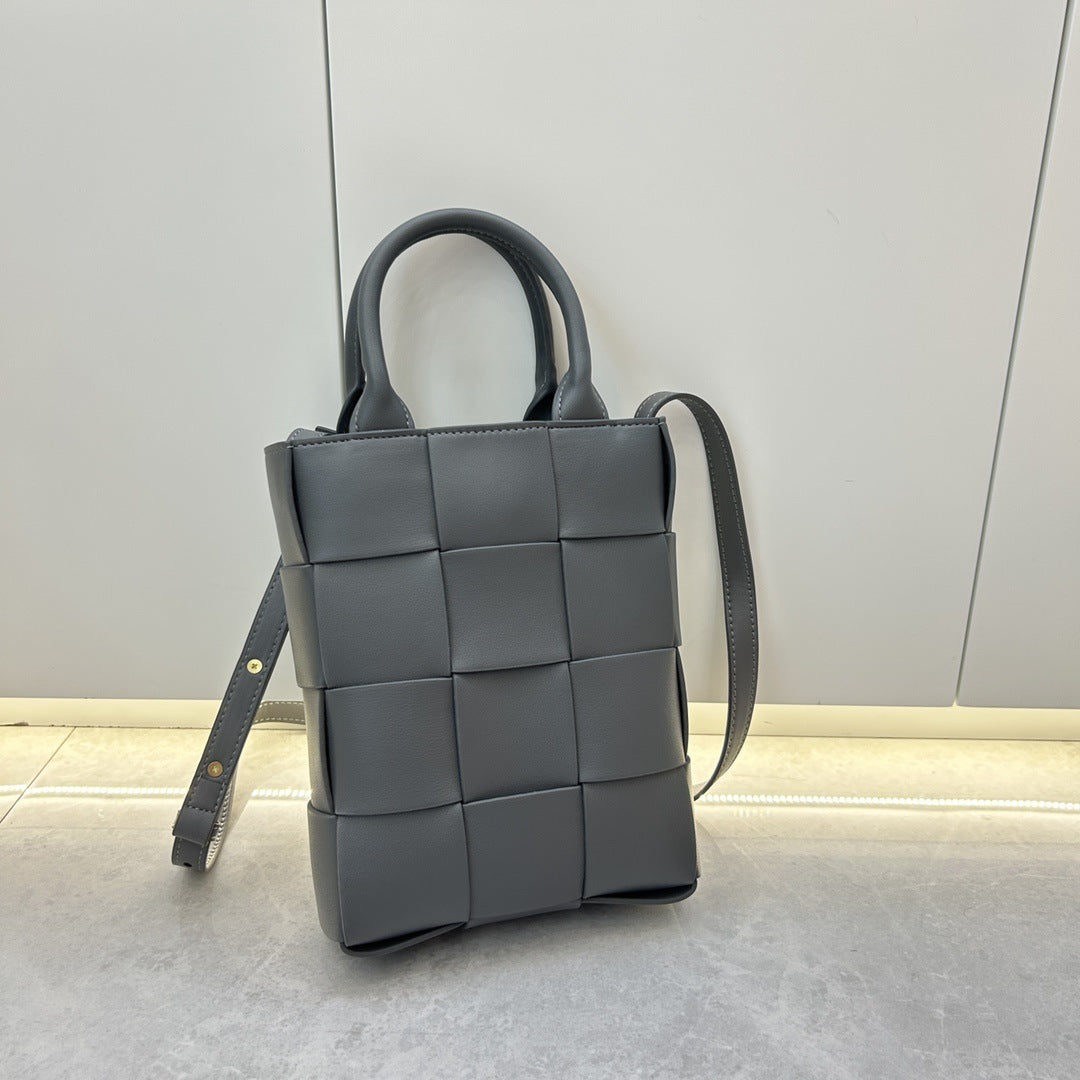 Intrecciato Weave Small Top Handle Bag