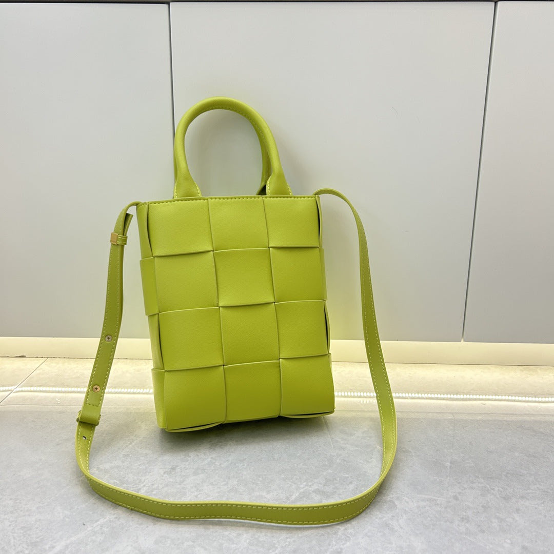 Intrecciato Weave Small Top Handle Bag