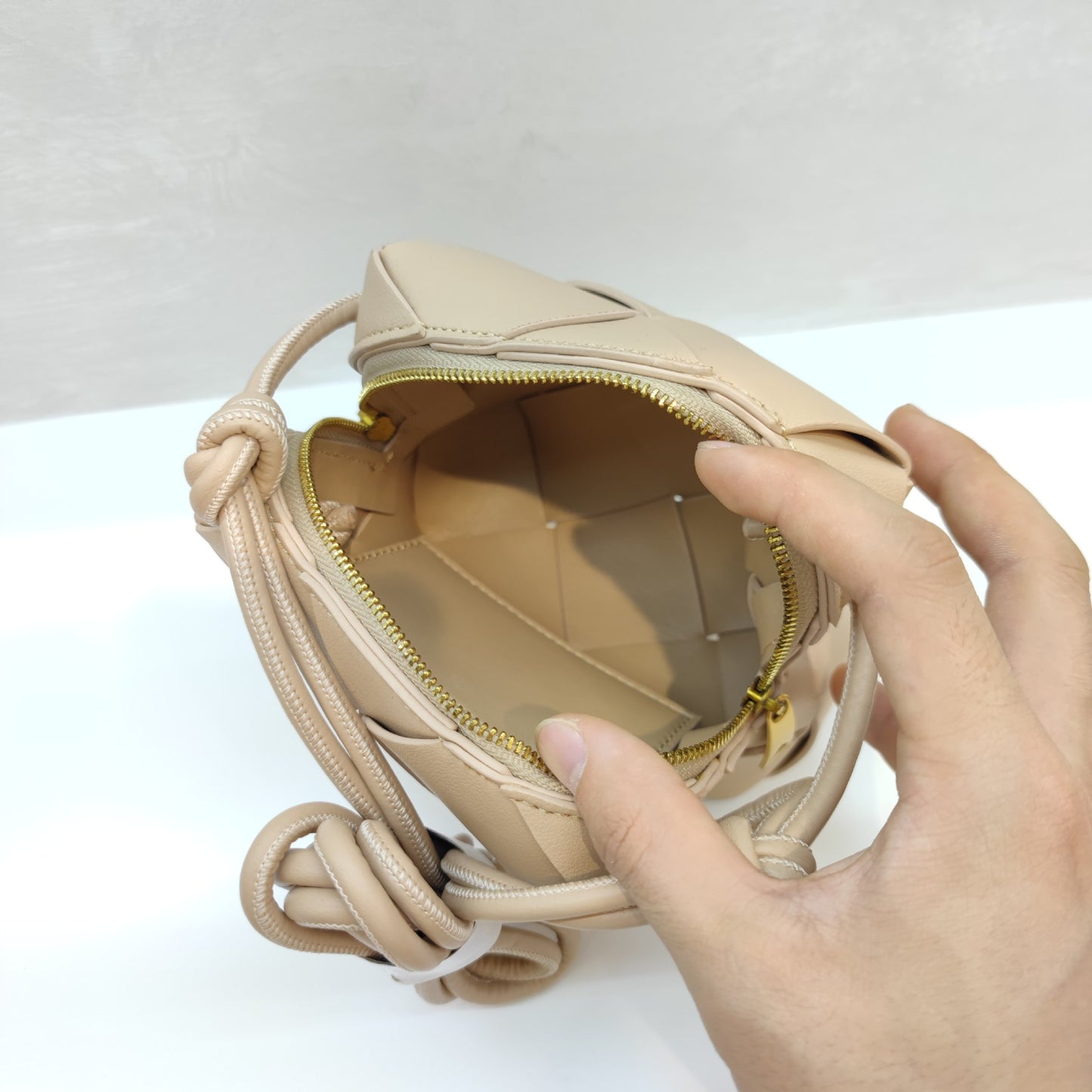 Woven Leather Camera Bag