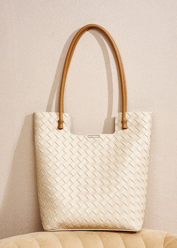 Intrecciato Weave Leather Tote Bag