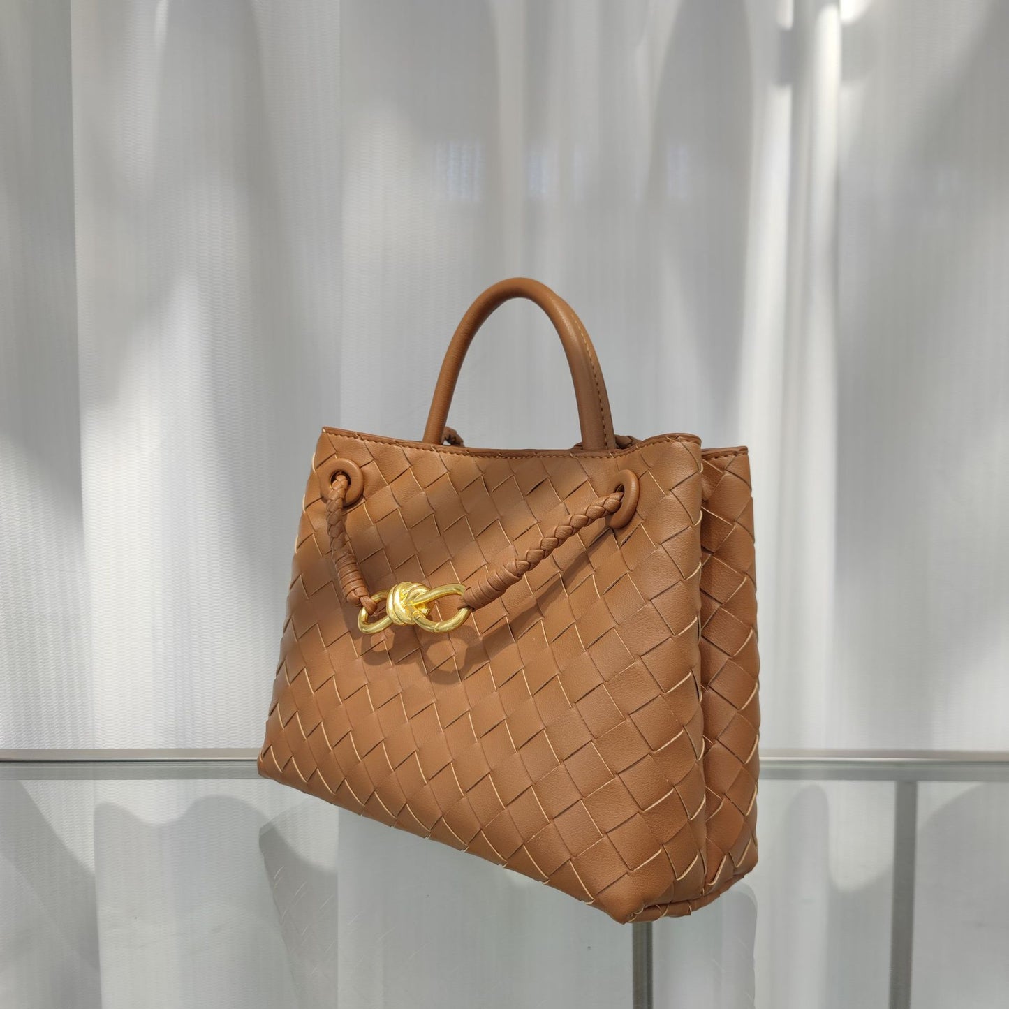 Intrecciato Weave Leather Bag