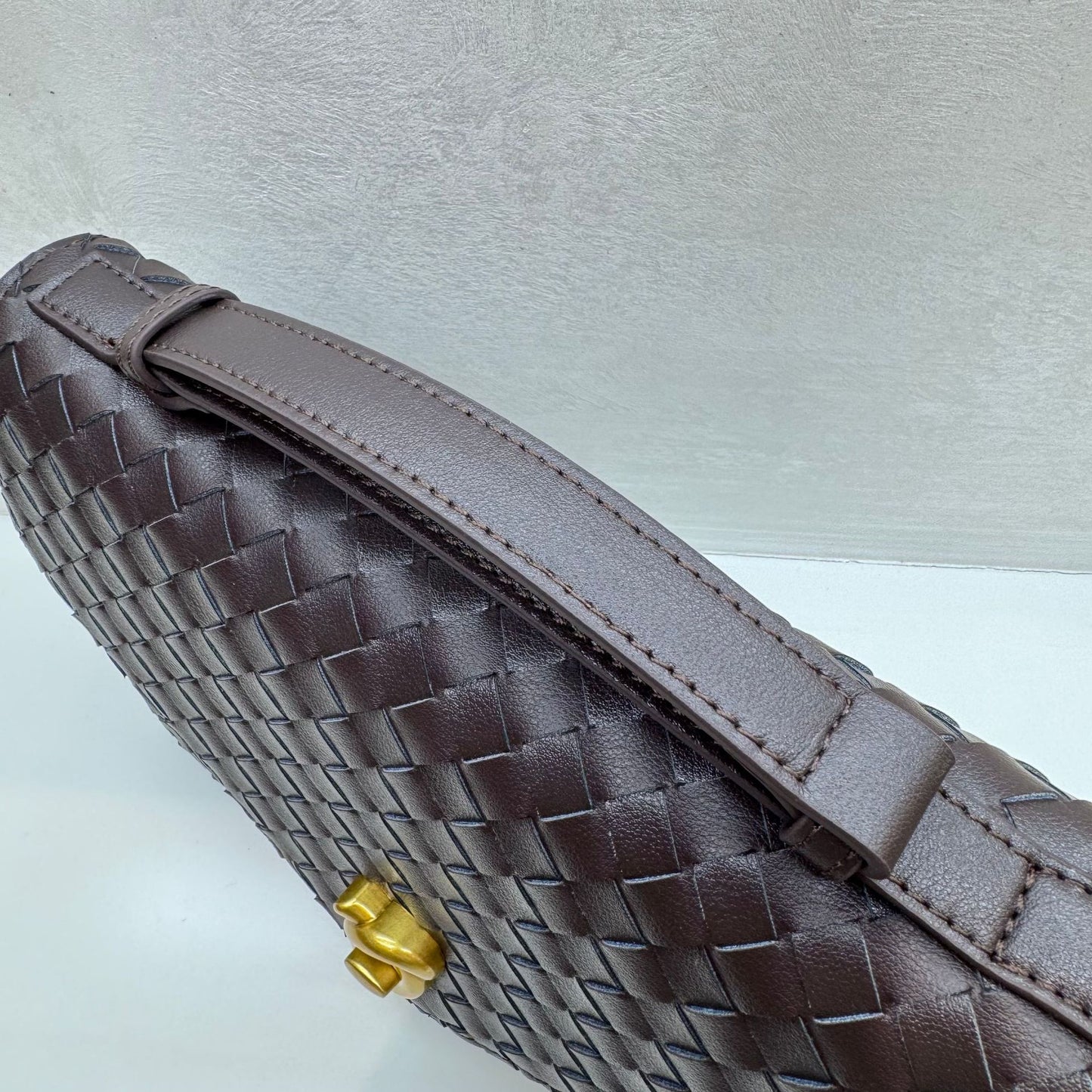 Knot Lock Leather Top Handle Bag