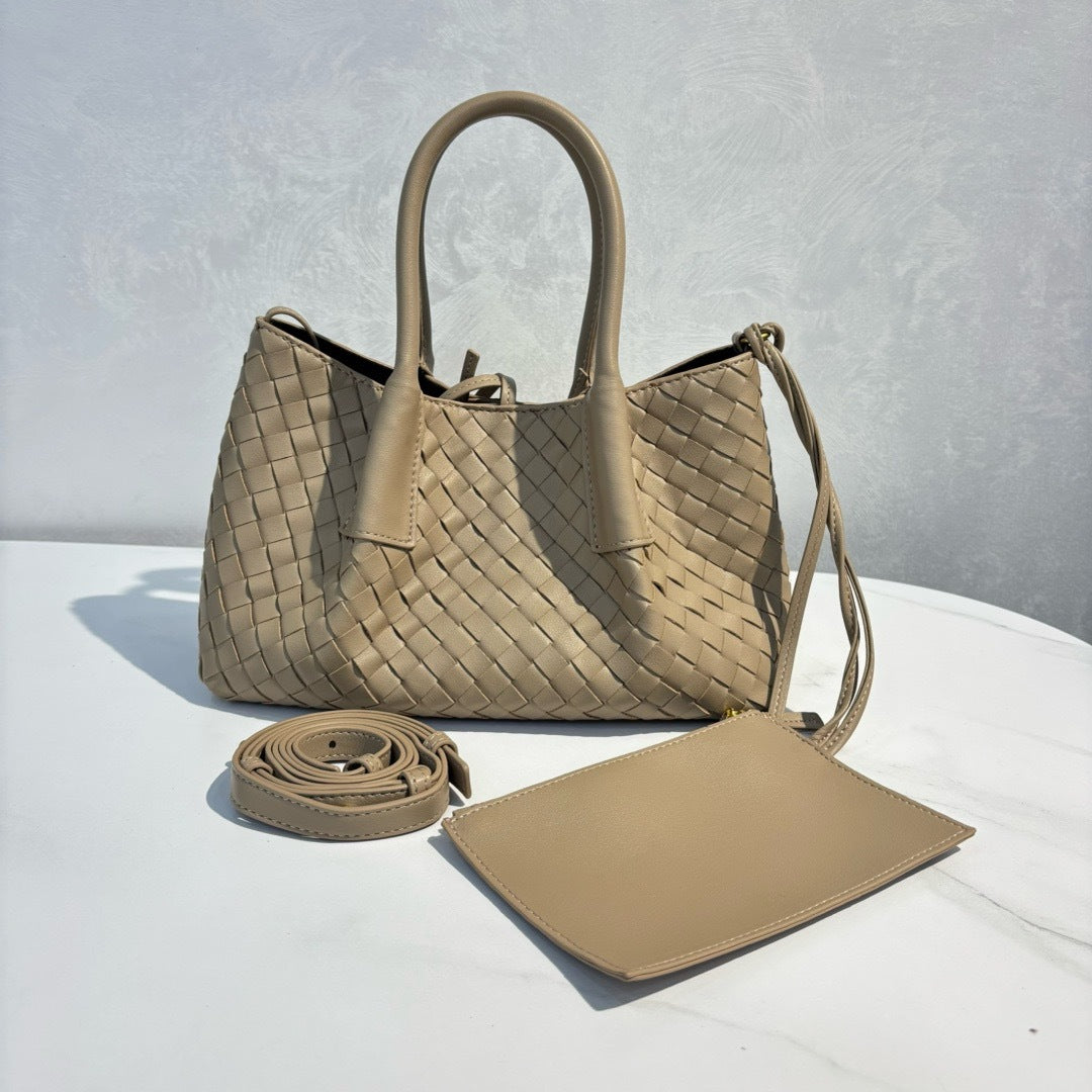 Intrecciato Weave Leather Tote Bag